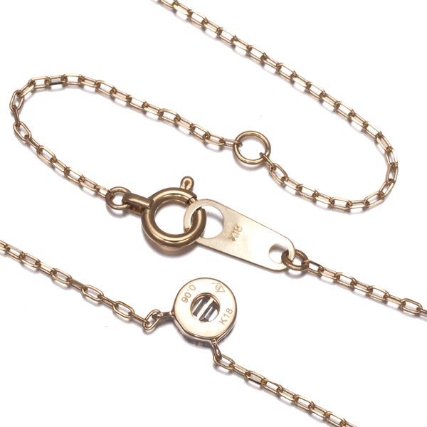 ベルシオラ ネックレス ダイヤ 0.06ct  バケットカット 2種カット K18PG 