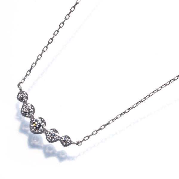カナル4℃ ネックレス ダイヤ   K18WG 