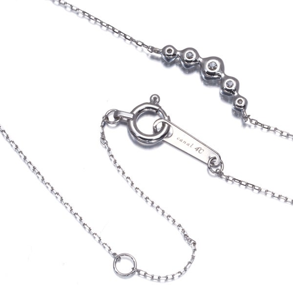 カナル4℃ ネックレス ダイヤ   K18WG 
