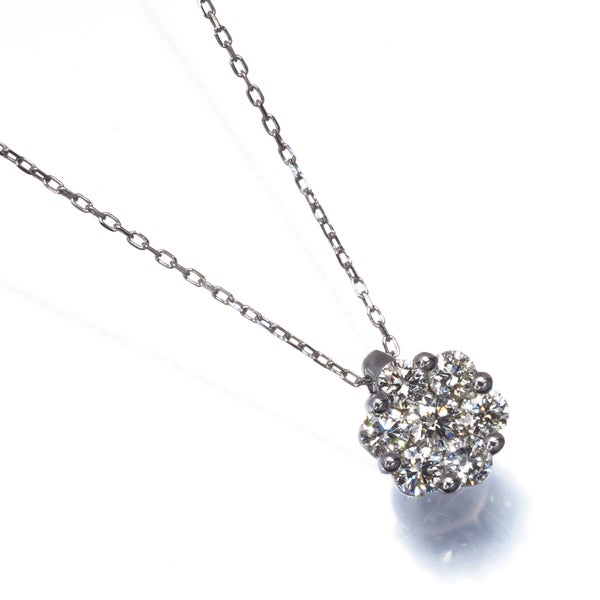 GSTV ネックレス ダイヤ 0.35ct/0.65ct  フラワー 3way Pt950/Pt850 