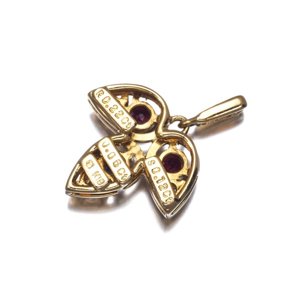 ミキモト ペンダントトップ ルビー 0.22ct  サファイア 0.12ct  ダイヤ 0.06ct  K18YG