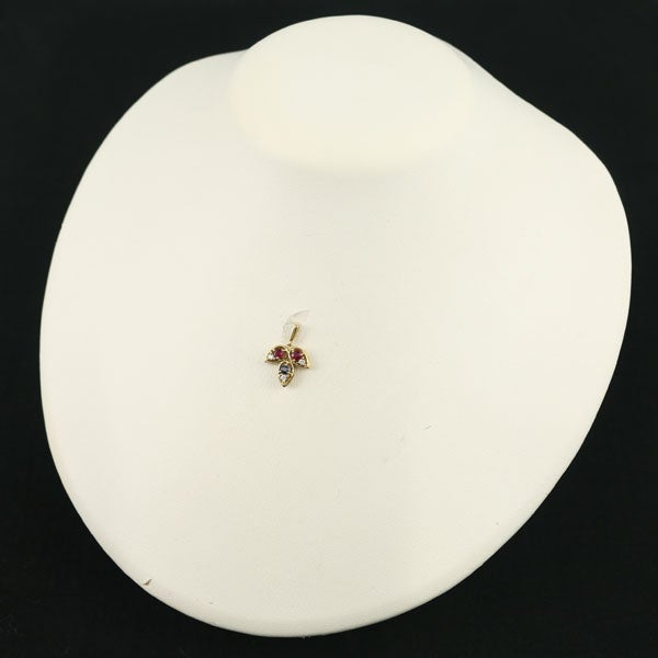 ミキモト ペンダントトップ ルビー 0.22ct  サファイア 0.12ct  ダイヤ 0.06ct  K18YG