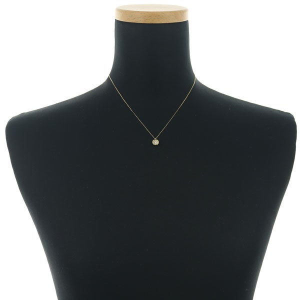 ダイヤ 0.18ct パヴェ  ネックレス K18YG 