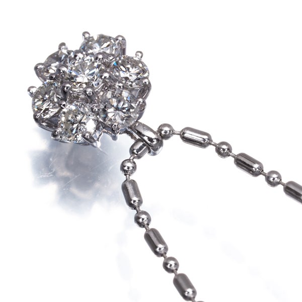 ダイヤ 0.71ct フラワー  ネックレス Pt900/Pt850 