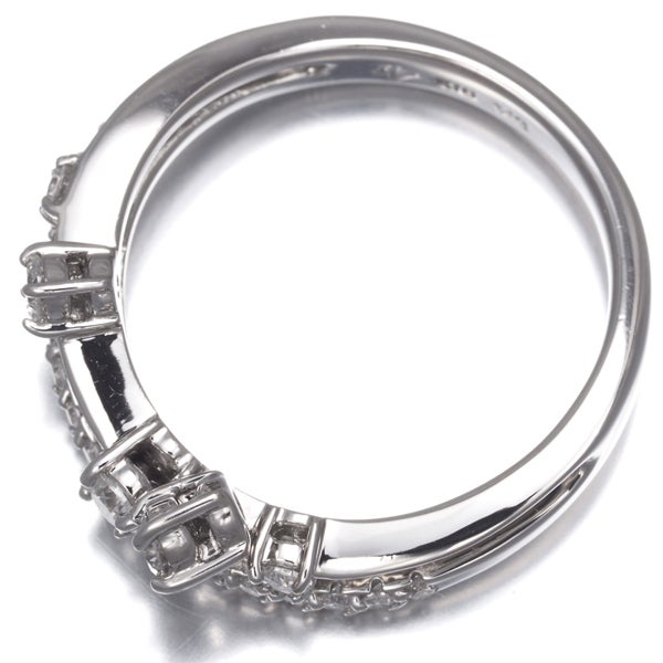 ポンテヴェキオ リング ダイヤ 0.36ct  ウェーブ 揺れる 10号 K18WG 