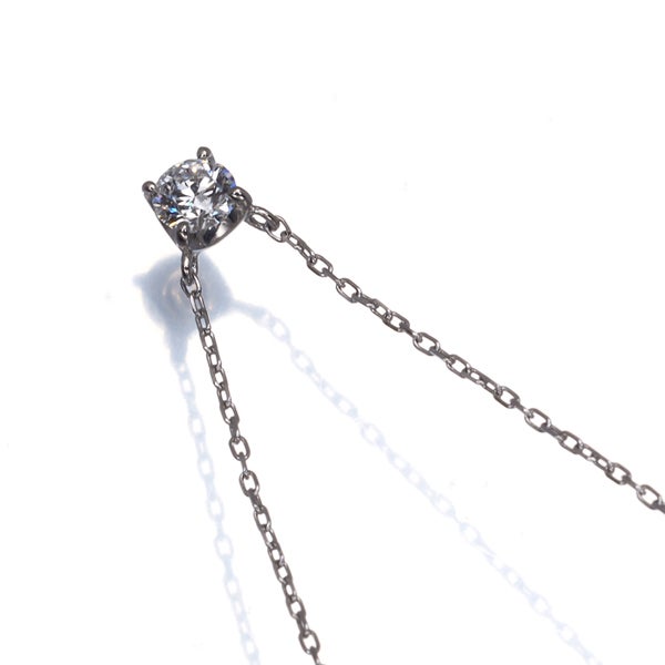 ヴァンドーム ネックレス ダイヤ 0.189ct  一粒 Pt950/Pt850 