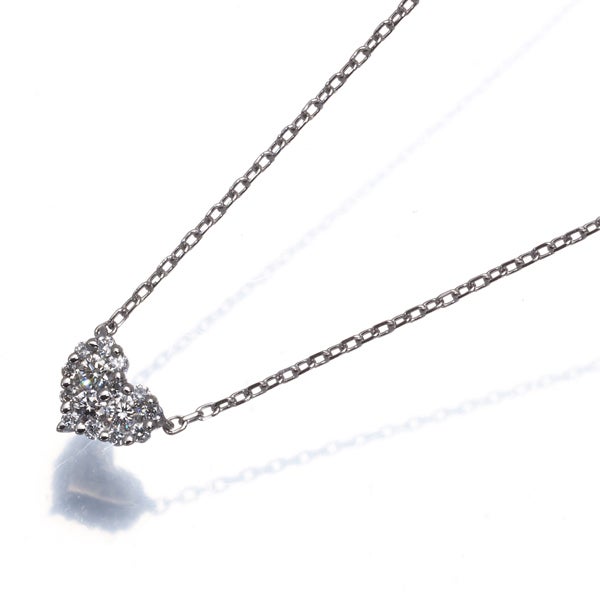 ヴァンドーム ネックレス ダイヤ 0.13ct  ハート パヴェ Pt950/Pt850 