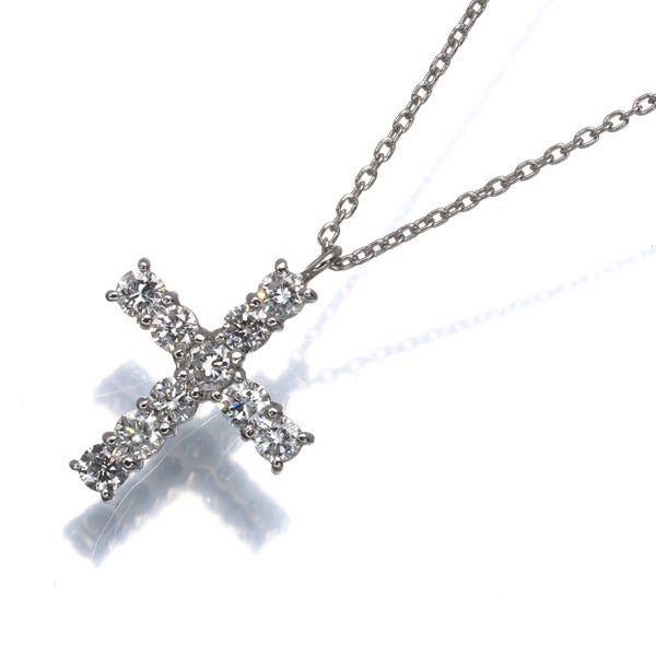 ヴァンドーム ネックレス ダイヤ 0.50ct  クロス Pt900/Pt850 