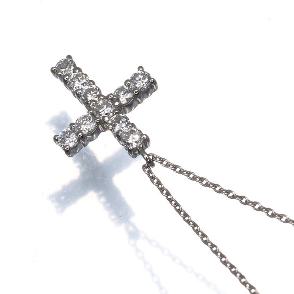 ヴァンドーム ネックレス ダイヤ 0.50ct  クロス Pt900/Pt850 
