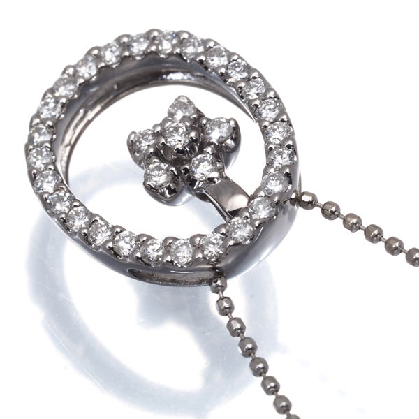 ヴァンドーム ネックレス ダイヤ 0.29ct  フラワー　揺れる 3way K18WG 