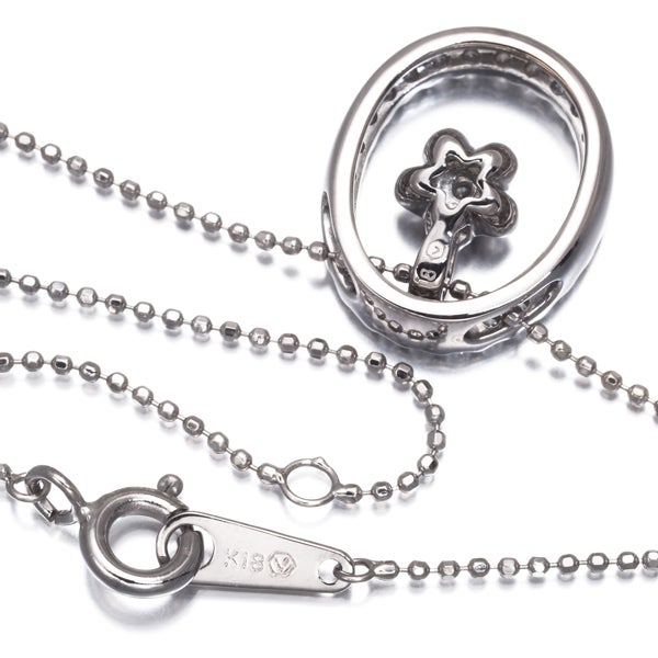 ヴァンドーム ネックレス ダイヤ 0.29ct  フラワー　揺れる 3way K18WG 