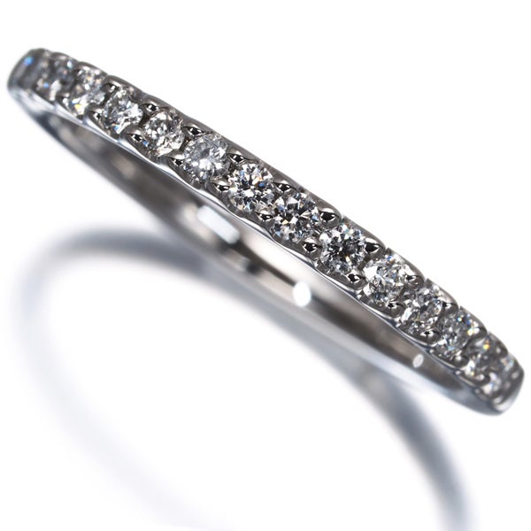 4℃ リング ダイヤ 0.21ct  ハーフエタニティ 10号 Pt950 