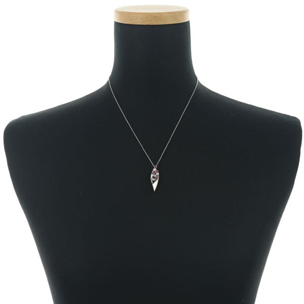 ルビー 0.35ct ローズカットダイヤ 0.23ct   ネックレス Pt950/Pt850 