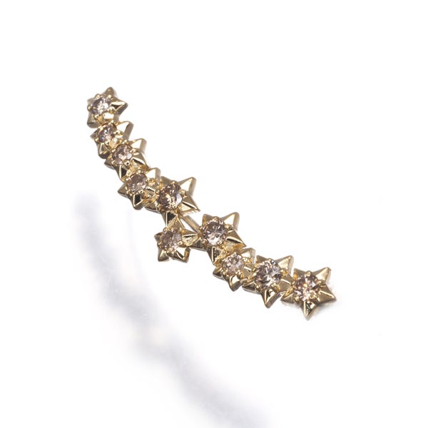 ブラウンダイヤ 0.25ct スター 片耳  ピアス K18YG 