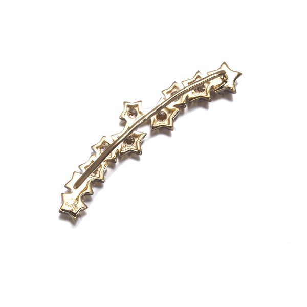 ブラウンダイヤ 0.25ct スター 片耳  ピアス K18YG 