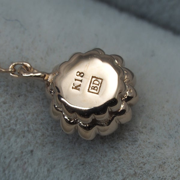 カシケイ ピアス ブラウンダイヤ 0.20ct ミル 一粒 フック K18BG 