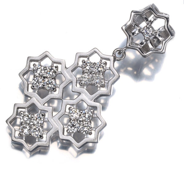 水野薫子 ペンダントトップ ダイヤ 0.42ct  透かし Pt900 