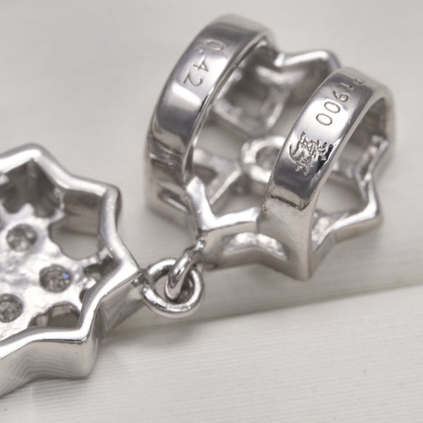 水野薫子 ペンダントトップ ダイヤ 0.42ct  透かし Pt900 