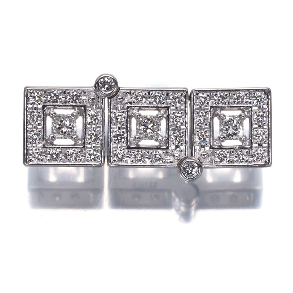 タサキ ペンダントトップ ダイヤ 0.53ct  プリンセス 2種カット 2WAY K18WG 
