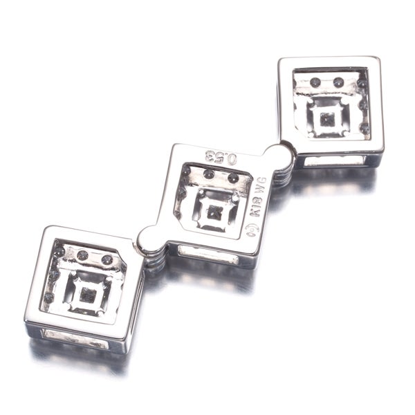 タサキ ペンダントトップ ダイヤ 0.53ct  プリンセス 2種カット 2WAY K18WG 