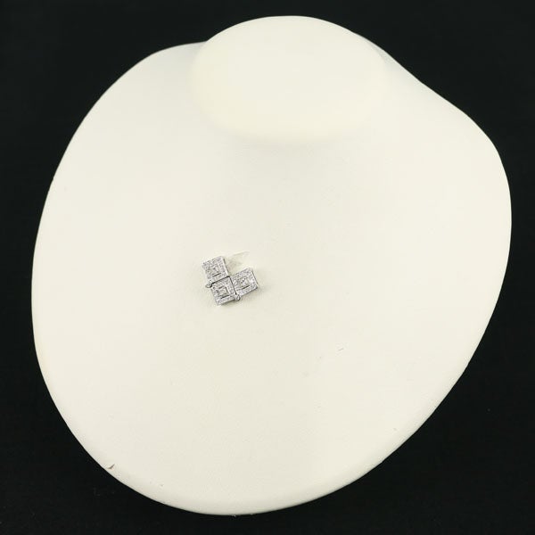 タサキ ペンダントトップ ダイヤ 0.53ct  プリンセス 2種カット 2WAY K18WG 