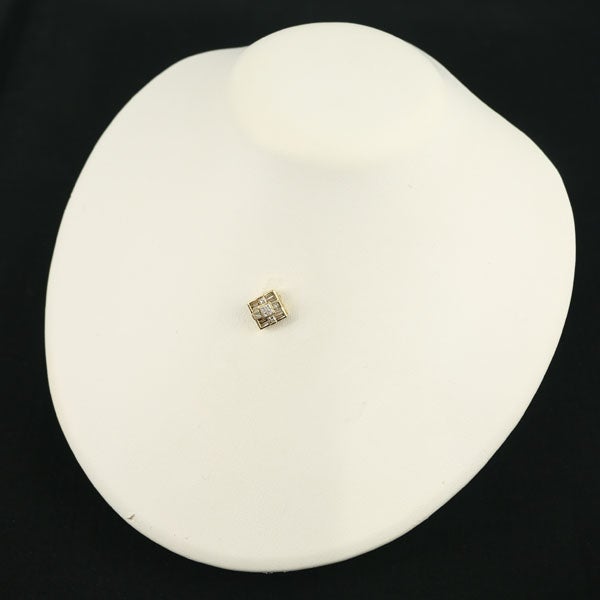 ブラウンダイヤ 0.63ct テーパー プリンセス 2種カット ペンダントトップ K18YG 