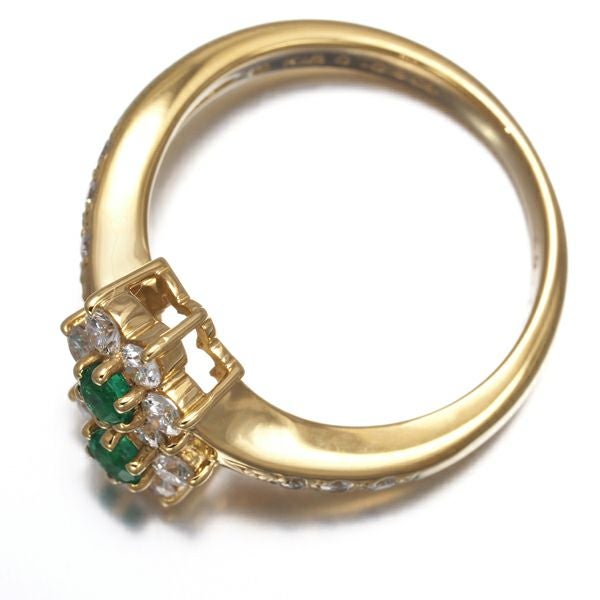 ミキモト リング エメラルド 0.09ct ダイヤ ダイヤモンド 0.39ct