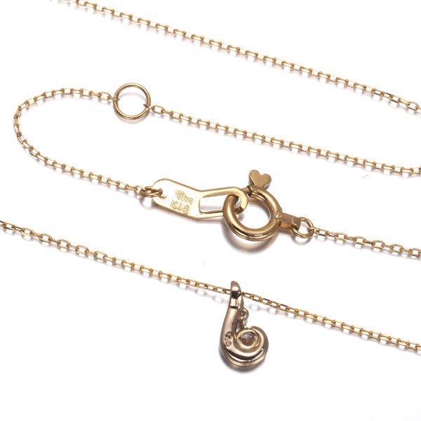 スタージュエリー ネックレス ダイヤ 0.04ct ティアドロップ K18PG/YG
