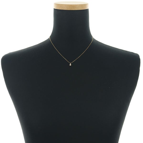 スタージュエリー ネックレス ダイヤ 0.04ct ティアドロップ K18PG/YG
