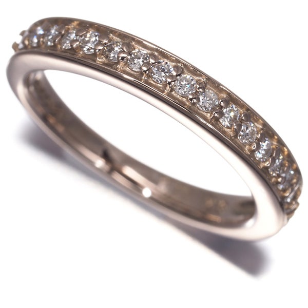 ヴァンドーム リング ダイヤ 0.19ct  ハーフエタニティ 8号 K18PG 