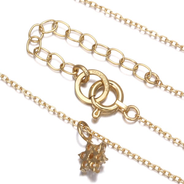 ドレスアドレス ネックレス ダイヤ 0.10ct  フラワー K18YG 