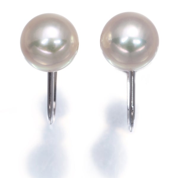 ミキモト イヤリング アコヤ真珠 7.2mm  一粒 K18WG 