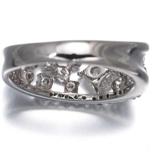 ダイヤ 0.33ct/0.61ct 透かし  リング Pt900 