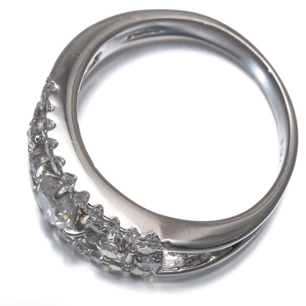 ダイヤ 0.33ct/0.61ct 透かし  リング Pt900 