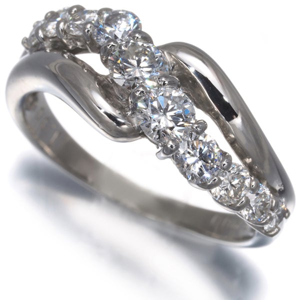 ダイヤ 1.00ct ウェーブ  リング Pt900 