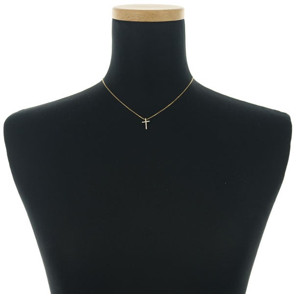 スタージュエリー ネックレス ダイヤ 0.05ct  クロス K18YG 