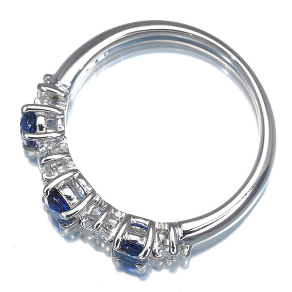 タサキ リング サファイア  ダイヤ 0.13ct  14号 Pt900 ソーティング