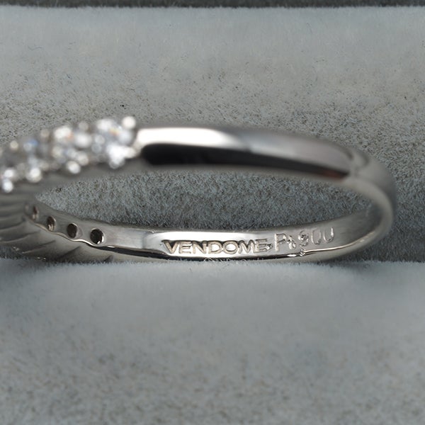 ヴァンドーム リング ダイヤ 0.37ct  9号 Pt900 