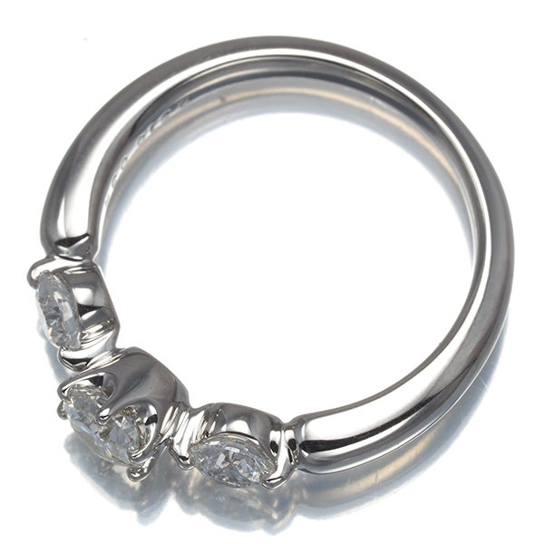 ポンテヴェキオ リング ダイヤ 0.316ct/0.34ct  3P 8号 Pt900 