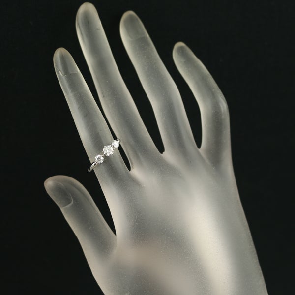 ポンテヴェキオ リング ダイヤ 0.316ct/0.34ct  3P 8号 Pt900 