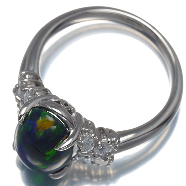 クレサンベール リング クリエイテッドオパール 2.20ct ダイヤ 0.39ct 10号 Pt950 