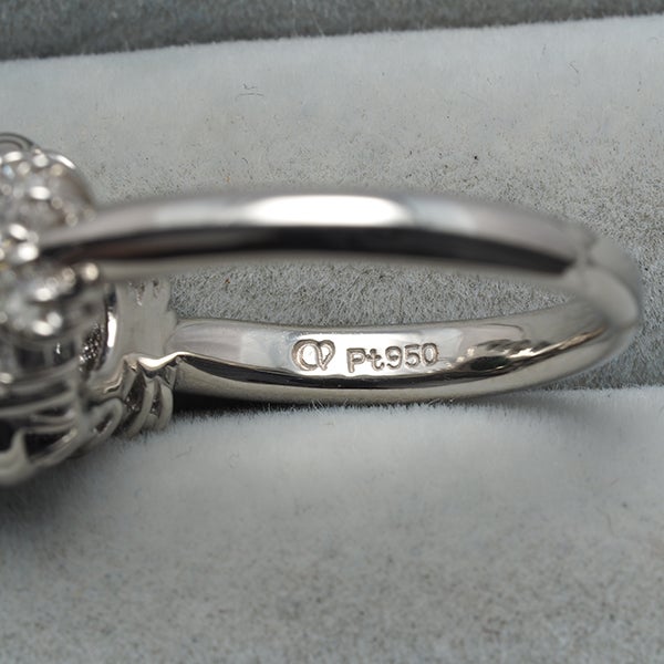 クレサンベール リング クリエイテッドオパール 2.20ct ダイヤ 0.39ct 10号 Pt950 