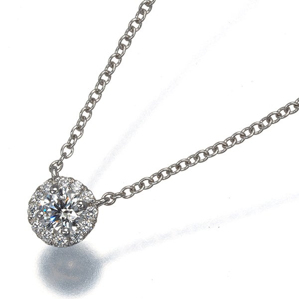 ティファニー ネックレス ダイヤ 0.20ct I IF 3EX ソレスト  Pt950 鑑定書