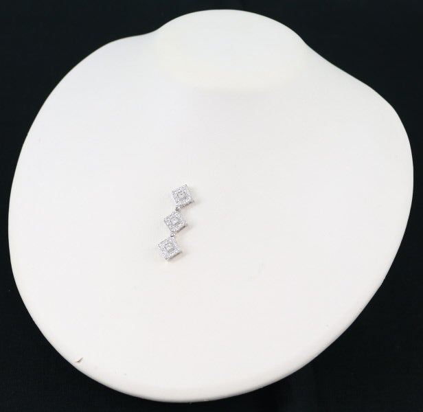 タサキ ペンダントトップ ダイヤ 0.61ct  スクエア 2way K18WG 