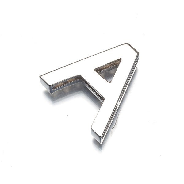 ライトブラウンダイヤ 0.32ct アルファベット イニシャル A  ペンダントトップ K18WG 