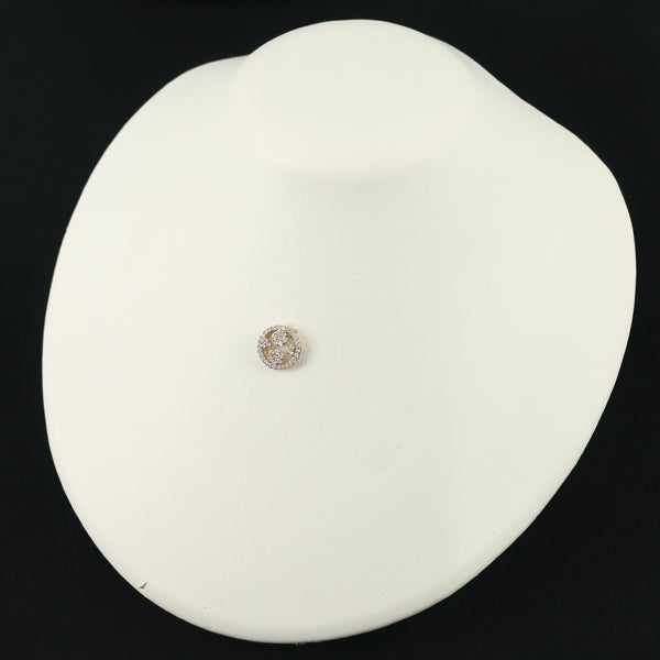 ダイヤ 0.50ct パヴェ フラワー  ペンダントトップ K18PG 