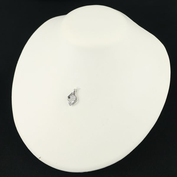 ダイヤ 0.30ct パヴェ 揺れる  ペンダントトップ K18WG 