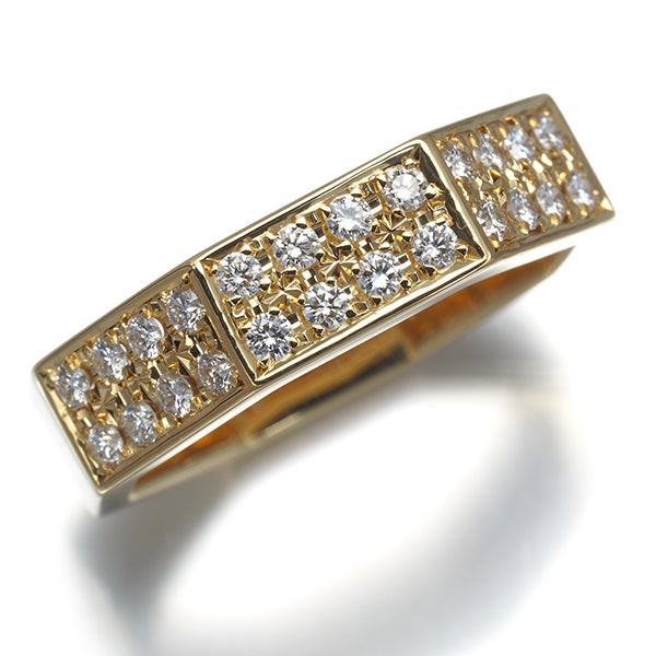 タサキ リング ダイヤ0.37ct  オクタゴン 13号 K18YG 