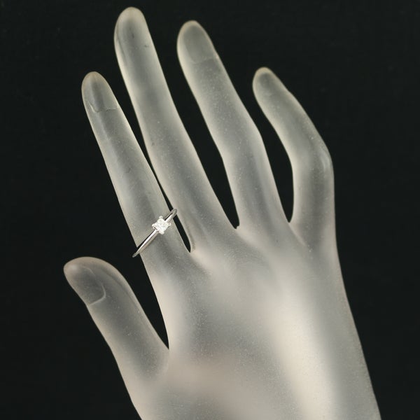 ティファニー リング ダイヤ 0.22ct ソリティア プリンセスカット ９号 Pt950 