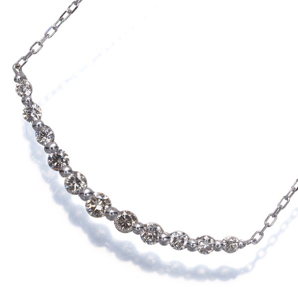 ダイヤ 0.50ct   ネックレス K18WG 